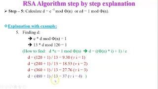 RSA Algorithm in network Security | step by step explanation of RSA Algorithm