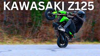 LEARNING HOW TO WHEELIE MY KAWASAKI Z125  PRO