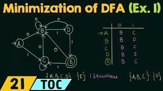 Minimization of DFA (Example 1)
