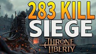 Top Bow/Dagger Siege Defense POV vs 27 Guilds — 280+ Kill VOD | Throne and Liberty