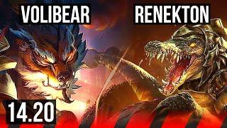 VOLIBEAR vs RENEKTON (TOP) | 11/3/8, Godlike | EUW Diamond | 14.20