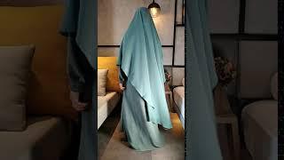 Muslima Niqabi Jilbabi Khimar Diamond Curved Shape Mint Green (Long) - ITADASHI 2020