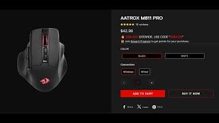 RedDragon M811 PRo Wireless MMO Gaming mouse