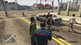 GTA 5 FIGHTS PARAMEDICS VS GANGS