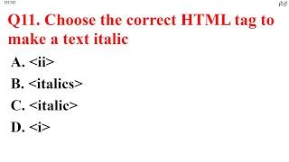 HTML basics MCQ quiz, Can You score 15/15? Part-1