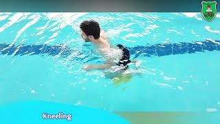 Aquatic exercise- Sitting and kneeling using kick-board in water