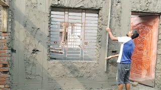 Wall Plastering Skills of Masonry _ Wall plaster method | Brick wall plastering mortar and ratio