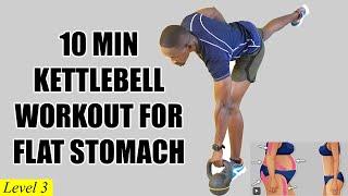 10-Minute Single Kettlebell Full Body Workout for A Flat Stomach