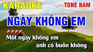 Karaoke Ngày Không Em Tone Nam Nhạc Sống | Nguyễn Linh