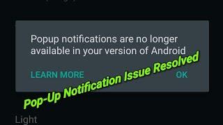 Pop Up Notification Issue on Whatsapp | Android 10 | English Version
