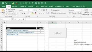 Automatisch Emails aus Excel heraus versenden mit Outlook