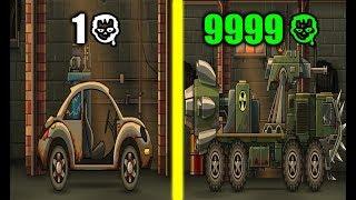 MAX LEVEL ZOMBIE CAR EVOLUTION! All Zombie Cars Unlocked! Max Level Speed & Armor in Earn To Die!