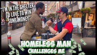 Homeless Man Challenges me to Armwrestling Match for Money