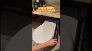 Moving toilet product testing! The Hidealoo! #toilet #plumbing #bathroomdesign #producttesting