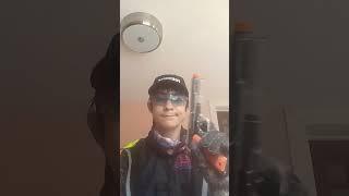 face reveal and show it off a cool weapon