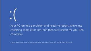 Windows 10/8/7: How to Fix HAL INITIALIZATION FAILED 0x0000005C Blue Screen Error