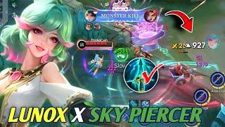 LUNOX  + SKY PIERCER OP PARAH !! DAMAGENYA SAKIT BANGET !? || Build tersakit lunox 2024 - MLBB