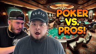 Risking ALL Of Our Money Vs POKER PROS! (The Lodge)