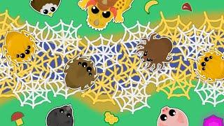 COVERING RIVER FLOW with SPIDER WEBS in MOPE.IO