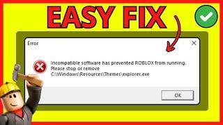 Incompatible Software Has Prevented Roblox From Running - ERROR FIX!