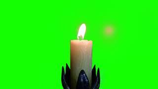 4K Green Screen Free - High Quality BURNING CANDLE