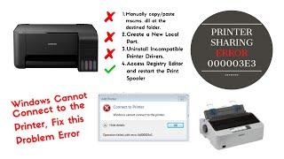 Cannot Connect to printer sharing 0x00003e3  | How Can I Fix Printer Error 0x000003e3 ?