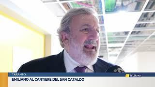 Emiliano al cantiere del San Cataldo