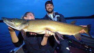 We Caught A GIANT June Topwater Musky!!