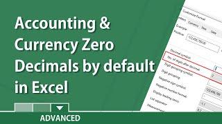 Excel - make Accounting and Currency zero decimal places by default by Chris Menard