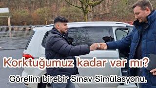 Almanya'da ehliyet sınavı gerçekçi SIMÜLASYON. Korktuğumuz kadar değil göreceksiniz