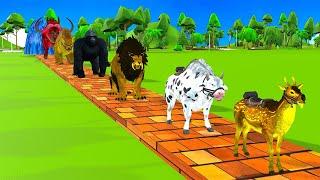 5 Giant Duck Cartoon, Cow, Elephant, Gorilla, Zebra, Monkey, Transfiguration funny animal 2023