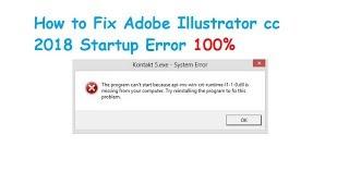 api-ms-win-crt-runtime-l1-1-0.dll is missing || Adobe Illustrator cc 2018