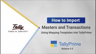 How to Import Masters and Transactions into TallyPrime using Your Own Excel Template (Bengali)
