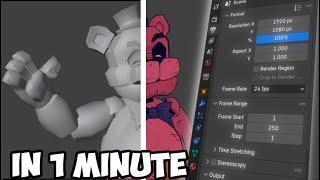 HOW TO EXPORT YOUR FNAF BLENDER ANIMATIONS IN 1 MINUTE