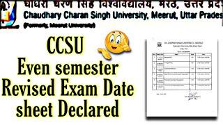 CCSU Even semester Revised Date sheet Declared 2022||Ccsu date sheet#ccsu#date_sheet_declared