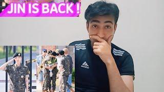 The moment Jin is discharged from the army...warmly embraced by other BTS members | Reaction