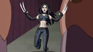 X-23 action scenes from the cartoons Compilation(2002-2008)