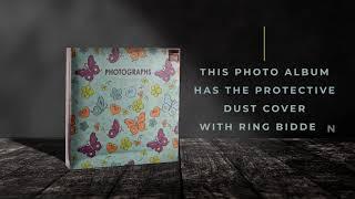 Photo Album Holds 500 Photos 4×6″ Ring Binder Butterfly AL-2273