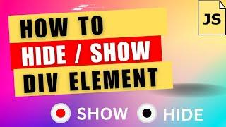 Show/Hide Elements With Javascript onclick Radio Button