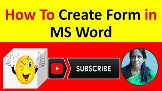 How To Create Form in MS Word |RATAN AGARWAL IT INFORMER