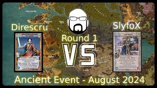 Ancient Event - Round 1 - Direscrub vs SlyfoX | Warlord: Saga of the Storm CCG