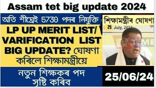 Assam tet merit list 2024|Assam tet verification list 2024|Assam tet recruitment@MSforum786