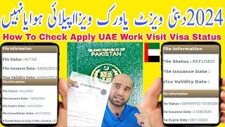 How to check Dubai visit visa status | check uae visit visa 2024 | how to check work visa status uae