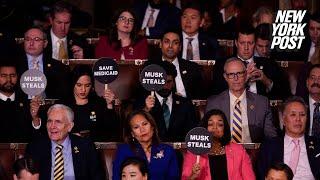 Democrats mercilessly mocked for protesting Trump speech with paddles: ‘It is giving bingo! Sigh’