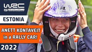 Tennis Ace Anett Kontaveit in a Rally Car with Rally Champion Ott Tänak : WRC Rally Estonia 2022