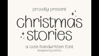 Christmas Stories Font | Font | Free Font | Script Fonts | Font Bundle