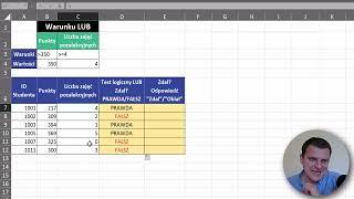 Excel - Funkcja LUB | Kurs Excel SuperHero 4.4