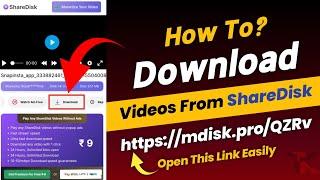 How To Download Video From ShareDisk | How To Open mdisk.pro link | How To Open ShareDisk Link