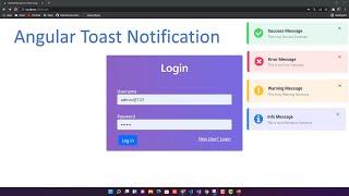 Toast Notification in Angular 13 | ng-angular-popup | Agular NPM Library | Angular Toast Tutorial |