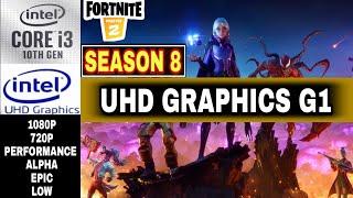 Fortnite Chapter 2 Season 8 | Intel UHD Graphics G1 | i3-1005G1 | 8GB Ram | Benchmark